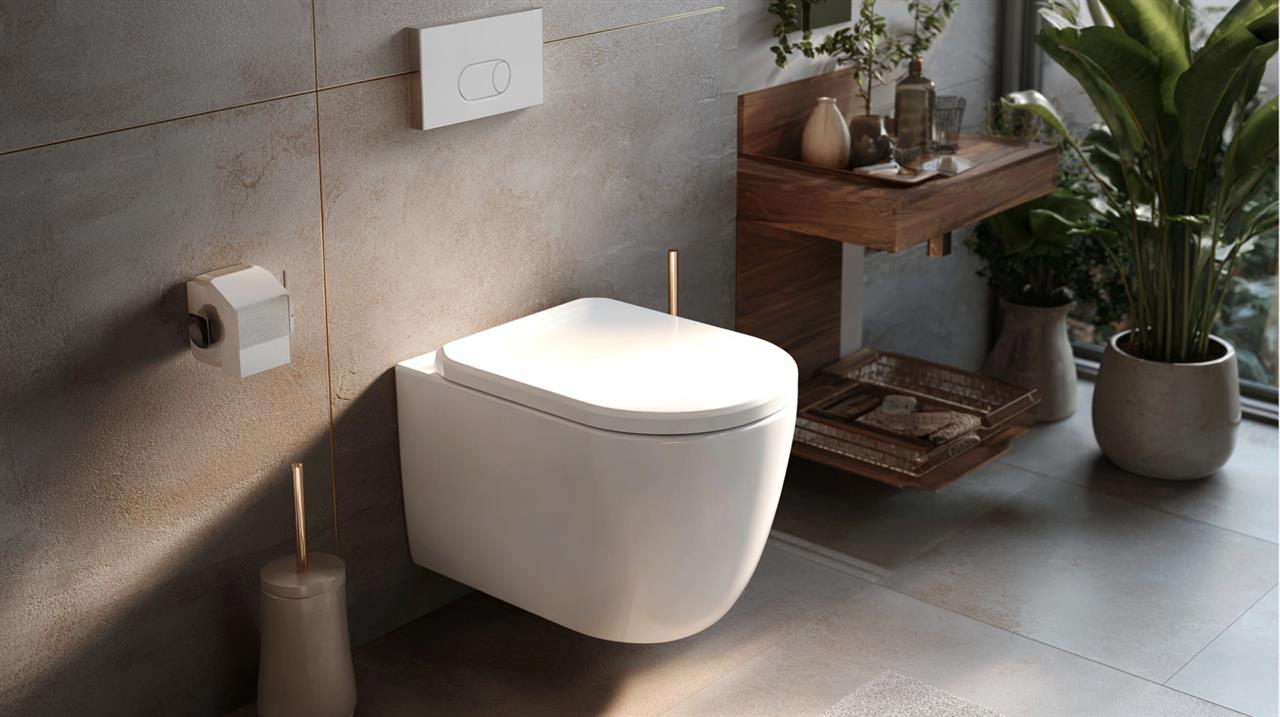 Væghængt toilet med cisterne - en moderne løsning